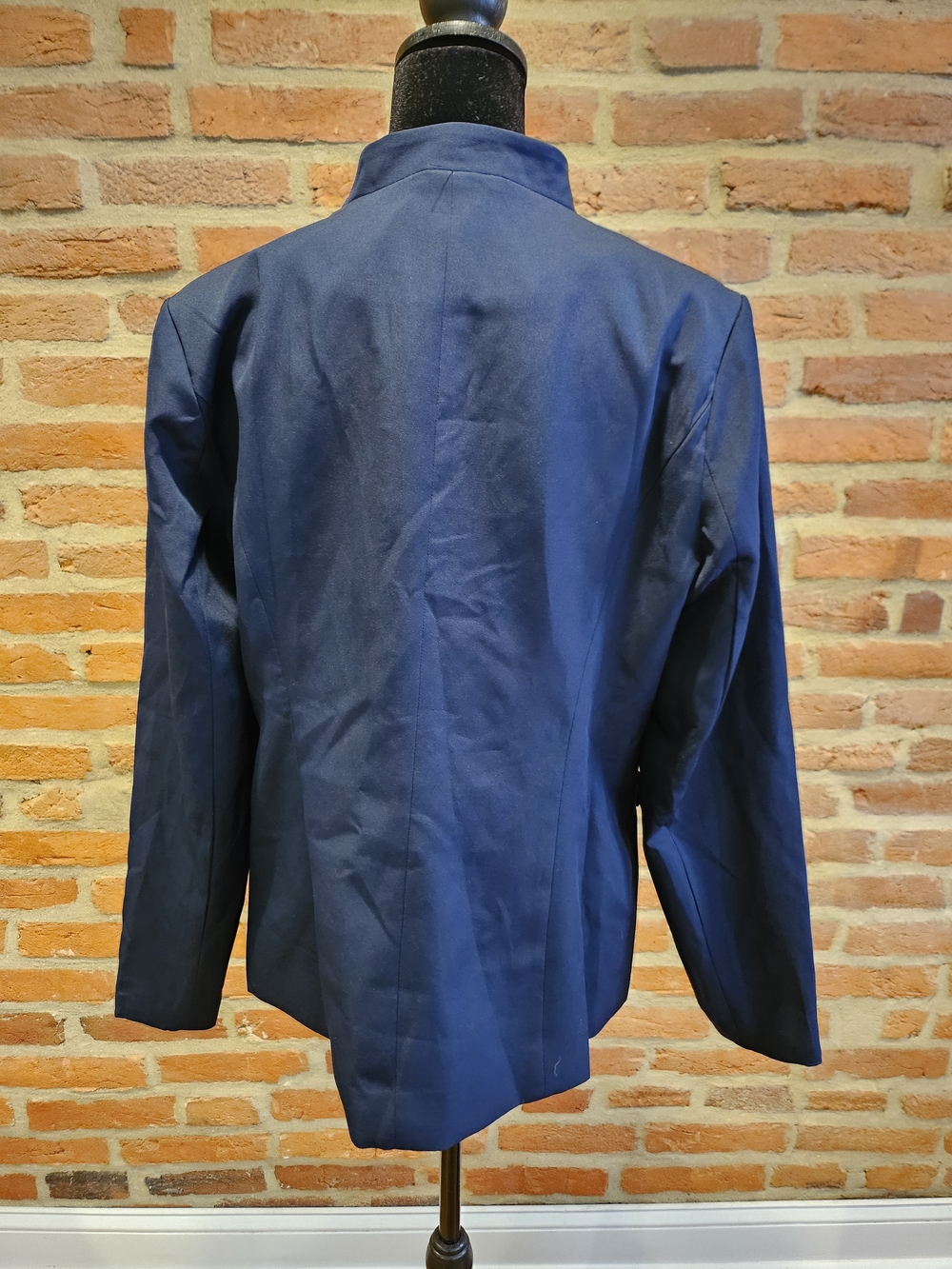 Navy Military-Style Button Jacket - Picture 3 of 4